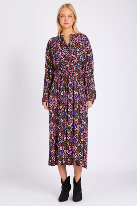 Midi Dress with Leo Pattern