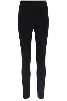 Leggings in Veloursleder Optik