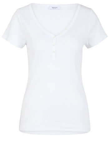 Ribbed Cotton T-Shirt