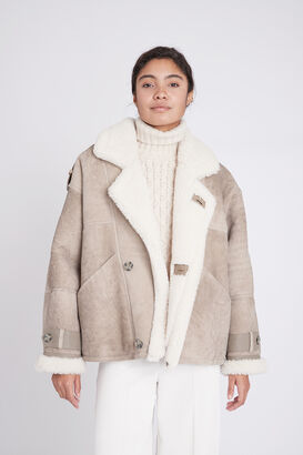 Oversized Lammfelljacke Camilla