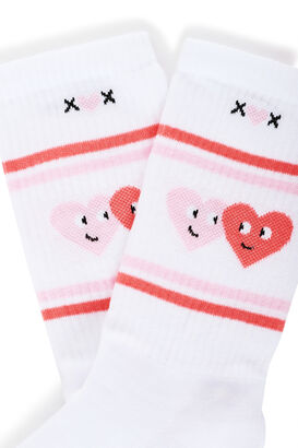 Tennis Socks Double Heart