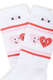 Tennis Socks Double Heart