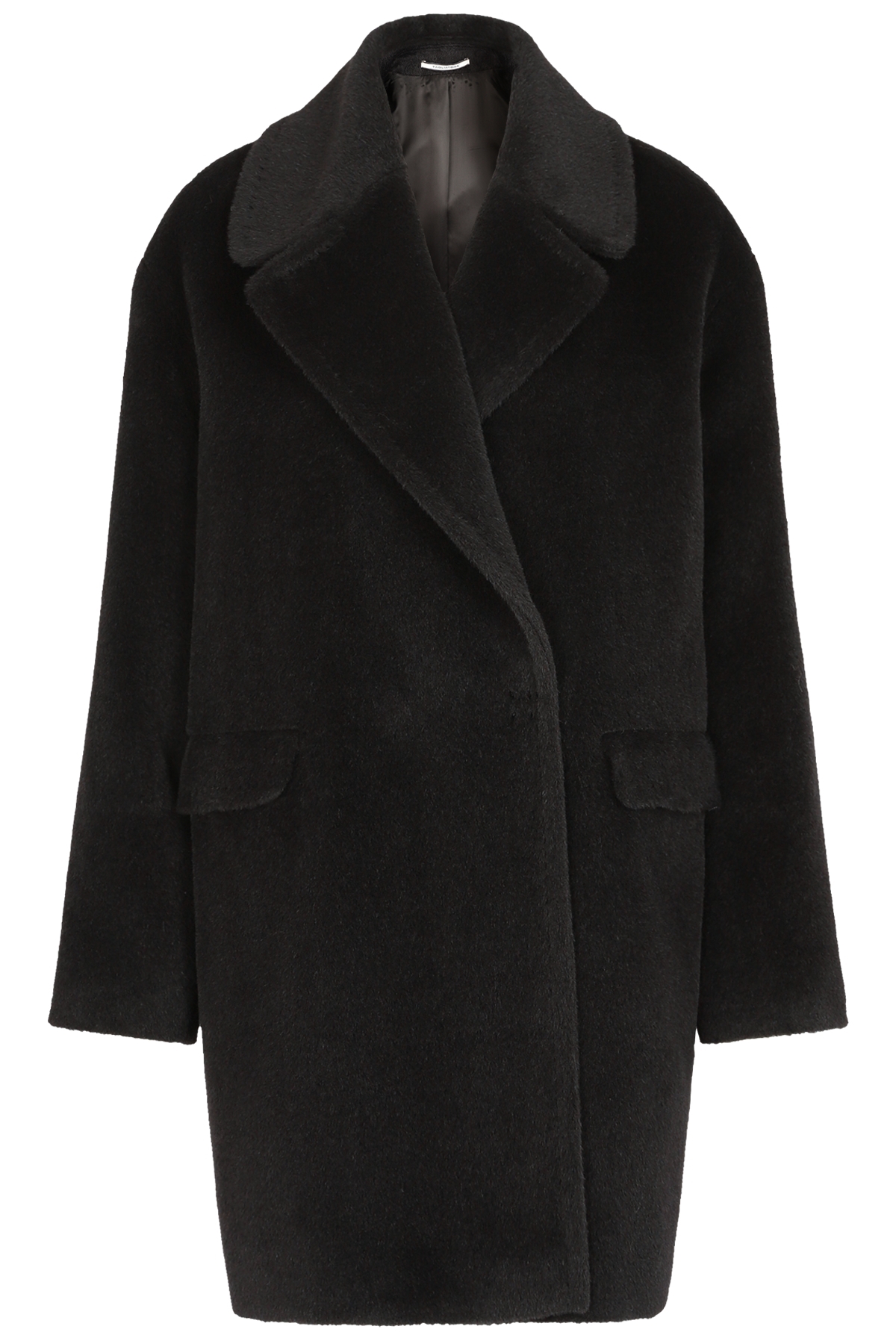 Oversize Mantel Schwarzen Wollmantel Kombinieren Herno Oversized