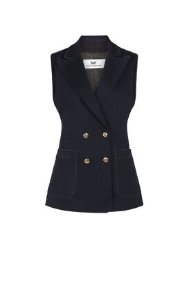 Denim Blazer-Weste  