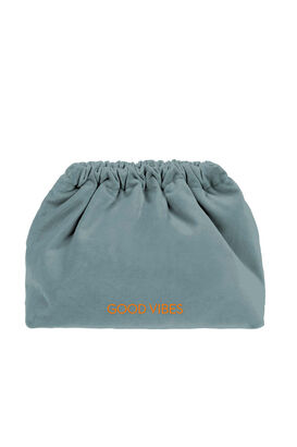 Velvet Clutch Bag "Good Vibes"