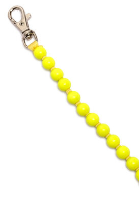 Silver Keychain with Neon Yellow