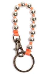 Schlüsselkette in Silber mit Orange  - INA.SEIFART