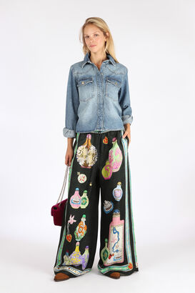 Hose Royal Print aus Viskose