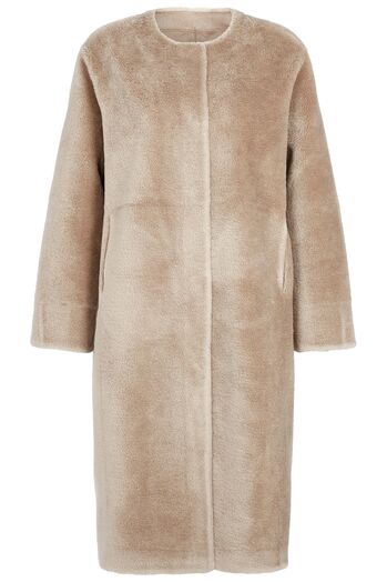Reversible Coat Harper in Shearling look