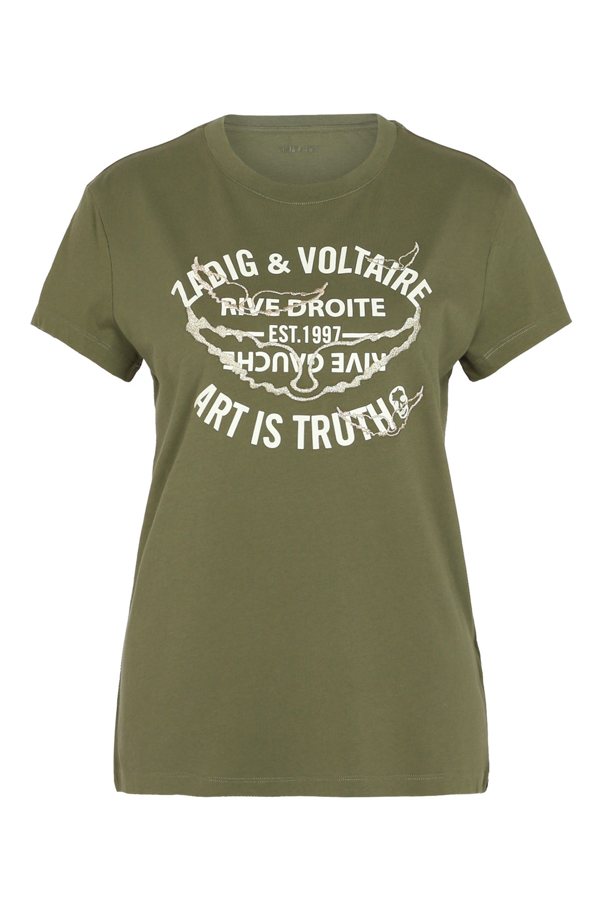 【関税込み】Walk Ico Blason Eco T-Shirt - Zadig & Voltaire - Zadig & Voltaire WALK ICO BLASON ECO - T-shirt imprimé