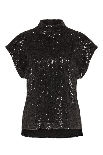 Bluse mit Paillettenbesatz