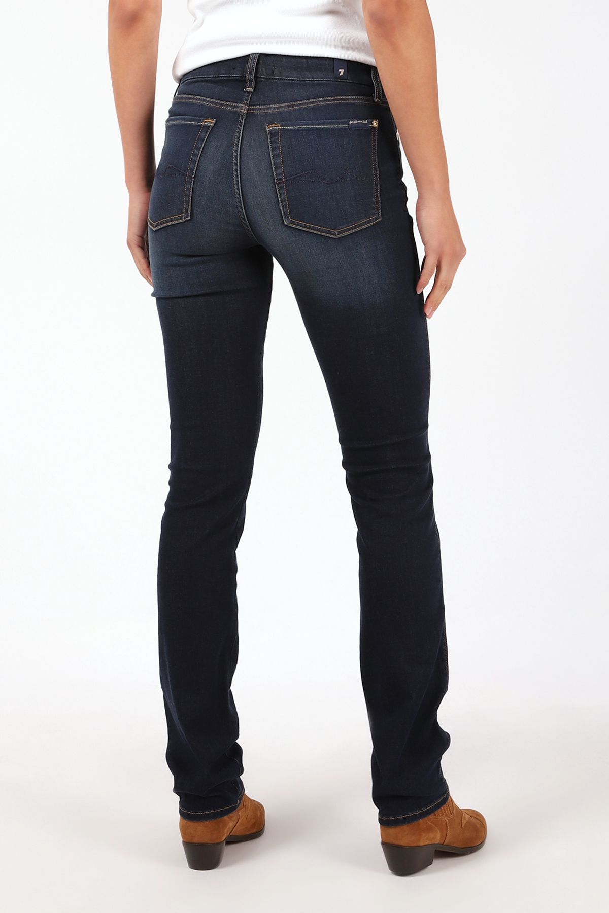 7 for all mankind KIMMIE BAIR - Straight leg jeans - black/zwart