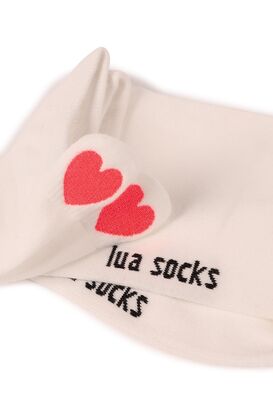 Sneakersocken mit Herz Applikation