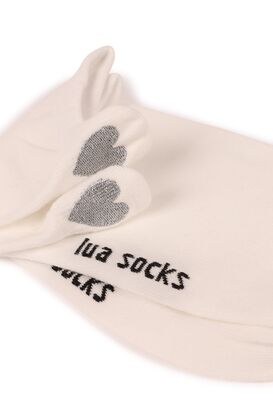 Sneakersocken mit Herz Applikation