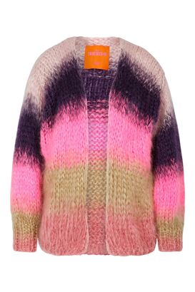 Handgestrickter Cardigan mit Kid Mohair
