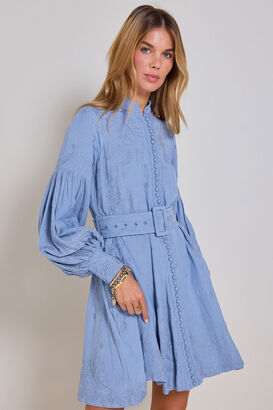 Kleid Berite mit Leinen