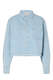 Jeansbluse mit ausgefranstem Saum