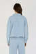 Jeansbluse mit ausgefranstem Saum