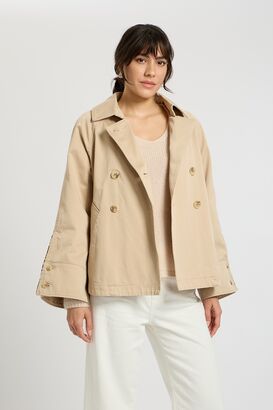 Trenchjacke aus Baumwolle