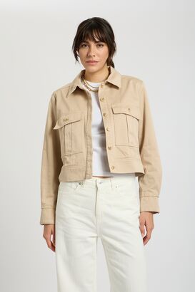 Boxy Jacket aus Baumwolle 