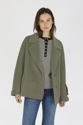 Doubleface Jacke aus Wolle 