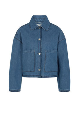 Jeansjacke mit Stitching 