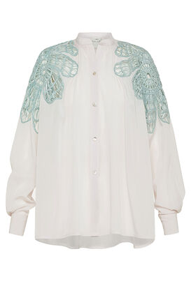 Bluse mit Applikationen 