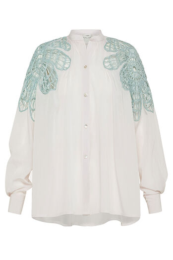 Bluse mit Applikationen 