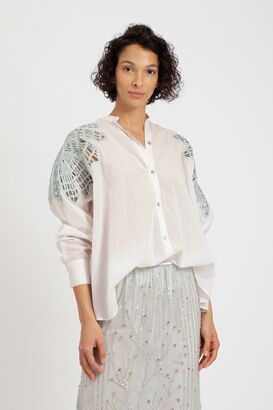 Bluse mit Applikationen 