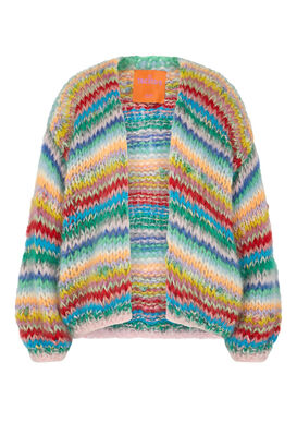 Handgestrickter Cardigan mit Kid Mohair