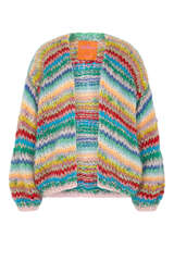 Handgestrickter Cardigan mit Kid Mohair