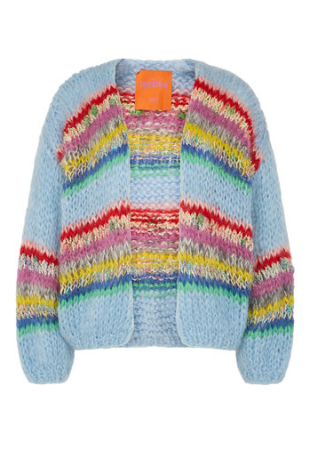 Handgestrickter Cardigan mit Kid Mohair