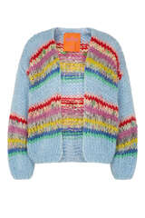 Handgestrickter Cardigan mit Kid Mohair