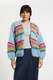 Handgestrickter Cardigan mit Kid Mohair