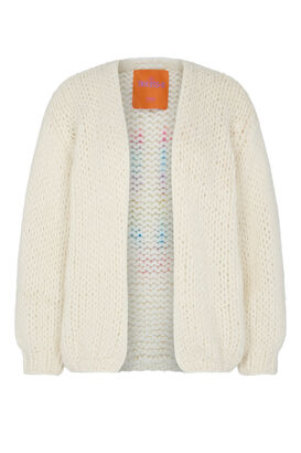 Handgestrickter Cardigan mit Alpaka