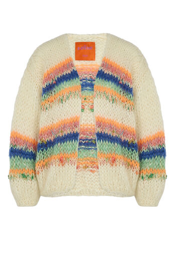 Handgestrickter Cardigan mit Kid Mohair