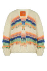 Handgestrickter Cardigan mit Kid Mohair
