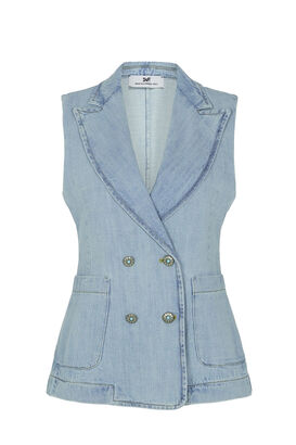 Denim Blazer-Weste  