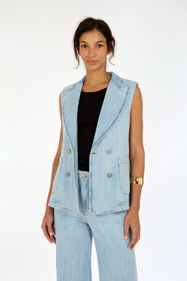 Denim Blazer-Weste  