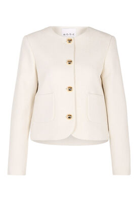 Kurzer Blazer mit Viskose 
