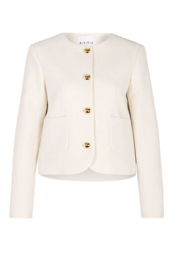 Kurzer Blazer mit Viskose 