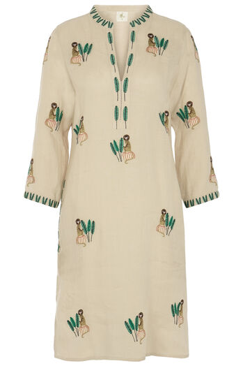 Kleid Sappire aus Leinen