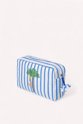 Kosmetiktasche Blue Stripes Monkey