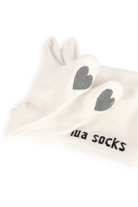 Sneakersocken mit Herz Applikation