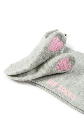 Sneakersocken mit Herz Applikation