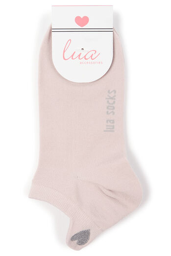 Sneakersocken mit Herz Applikation