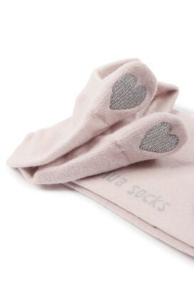 Sneakersocken mit Herz Applikation