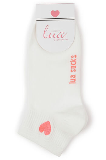 Socken mit Herz Stickerei