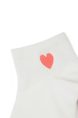 Socken mit Herz Stickerei