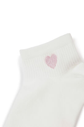 Socken mit Herz Stickerei